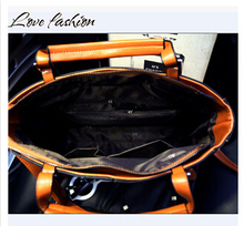 2015 European PU Leather Women s Handbag Patchwork Designer Brand High Quality Ladies Office Shoulder Bags