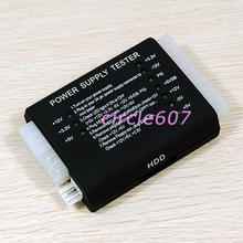 A96 Free Shipping Black PC 20 24 Pin PSU ATX SATA HD Power Supply Tester