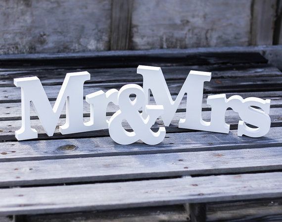 free shipping Mr & Mrs Wedding Sign H8 x W43cm wed...