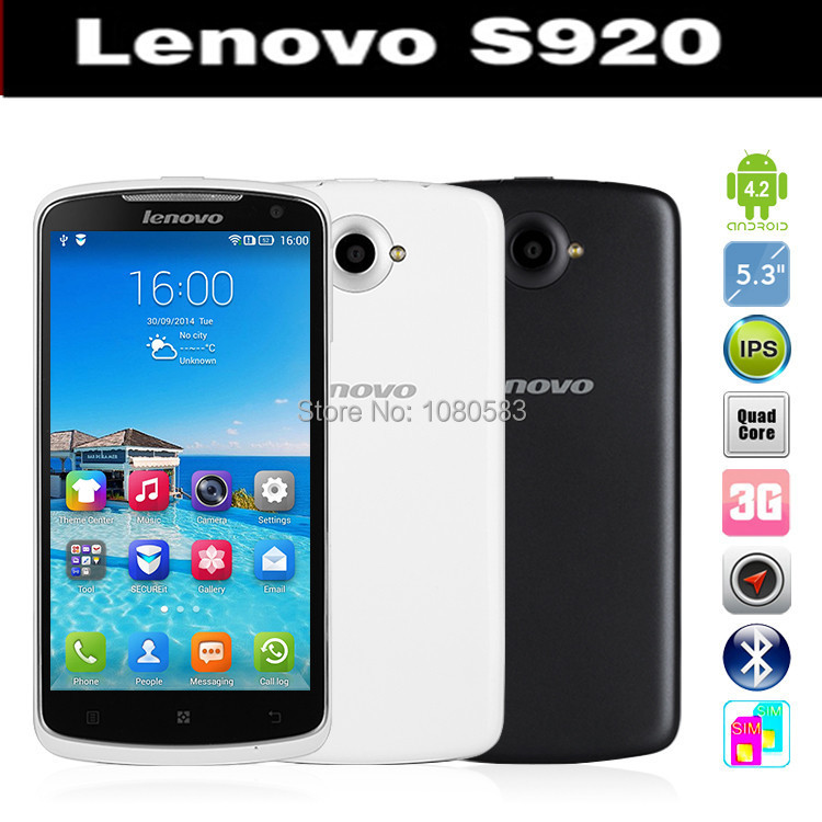 original Lenovo S920 mobile phone Quad Core MTK6589 1 2GHz 1G RAM 4G ROM 8MP 5
