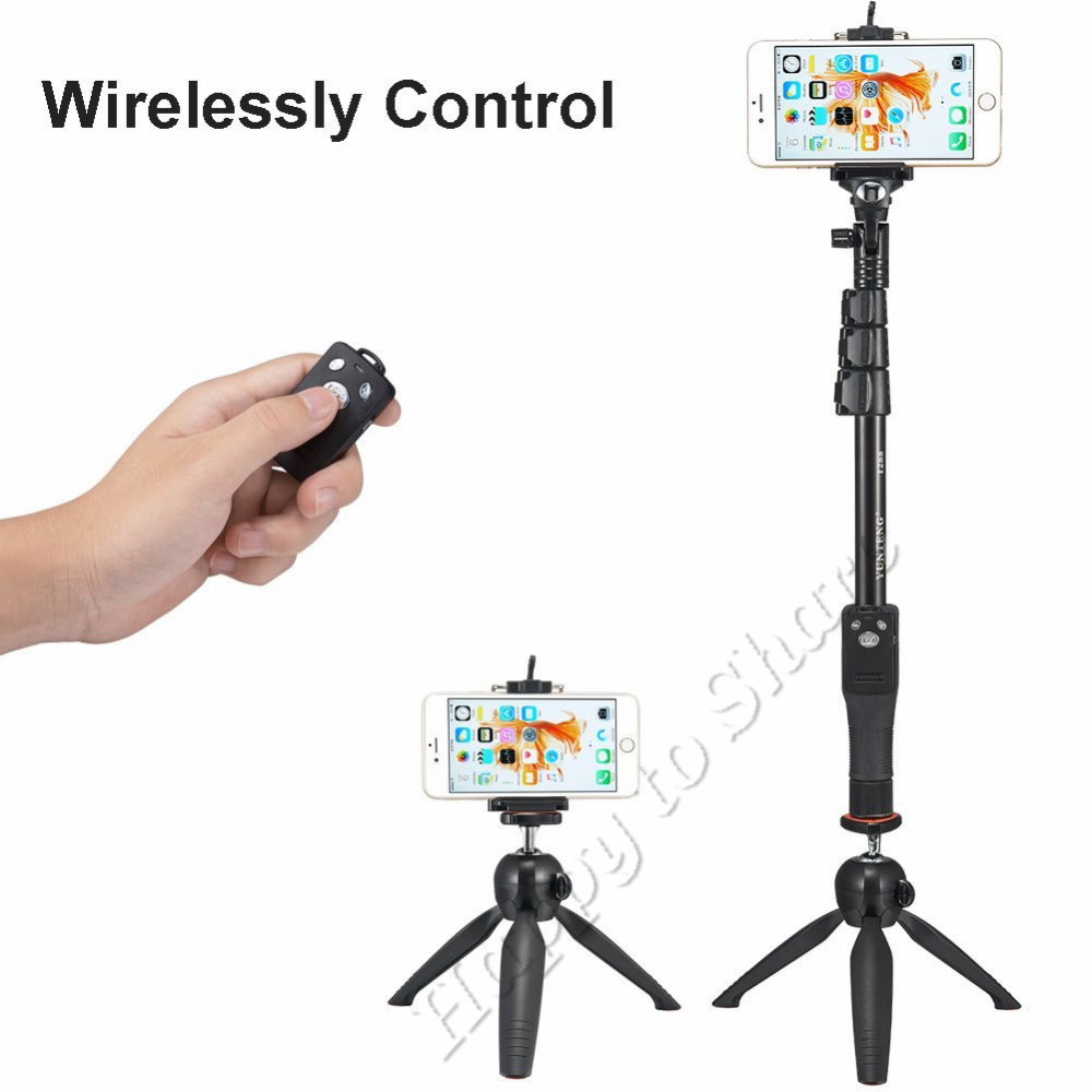 Tabletop Selfie Stick Monopod with Bluetooth Remote & Tripod Stand for iPhone and Android, iPad and Most Tablets, GoPro, Sony Action Cam and Most Sports Camera