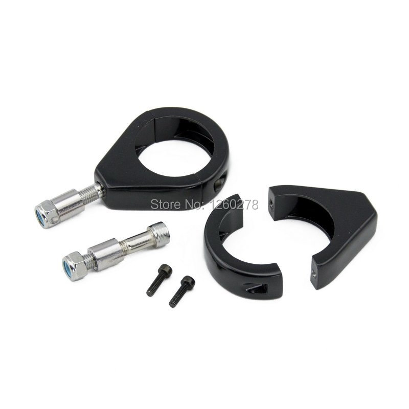 Motorcycle Pair Black 49mm Turn Signal Fork Clamps For Harley Davidson V Rod Modeds 2007 2011
