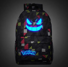 Galaxy Luminous Printing Backpack Pokemon Gengar Backpacks School Bags For Teenager Girls Mochila Feminina L97