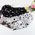 1pcs New super soft Women Black White Stars Long Chiffon Neck Wrap Scarf Stole Apparel