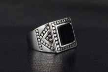 Men Jewelry 925 Sterling Silver Black Mens Rings 2015 Latest Design Size Free Shipping