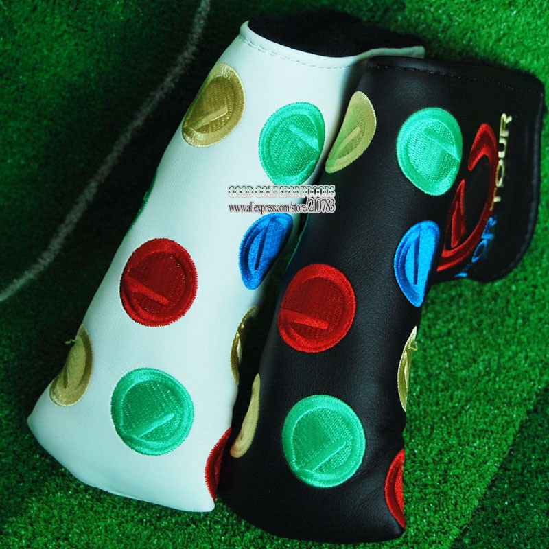 New TOUR USE ONLY <font><b>Golf</b></font> headcover high quality PU circle T Putter clubs headcover White/Black colors <font><b>Golf</b></font> equipment Free Shipping New TOUR USE ONLY <font><b>Golf</b></font> headcover high quality PU circle T Putter clubs headcover White/Black colors <font><b>Golf</b></font> equipment Free Shipping