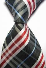 NT0420 Black Blue Red Stripe Man s Luxury Silk Polyester Tie Jacquard Woven Classic Business Party