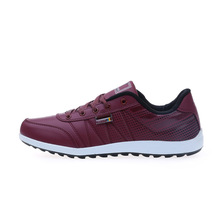 New 2015 Fashion Breathable Platform Burgundy Men Sneakers Air Cushion Casual Flat Shoes Man Travel Shoe Large Size