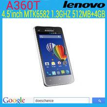 Lenovo A360T 4.5 inch MTK6582 Quad Core Android 4.4 SmartPhone ROM 4GB RAM 512MB GSM 5.0 MP Multi language