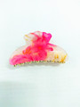 New Fashion Pink Flower Pattern Hair Clips Accessories Acrylic Grand Hair Jaw Claw Gift Hair Claw