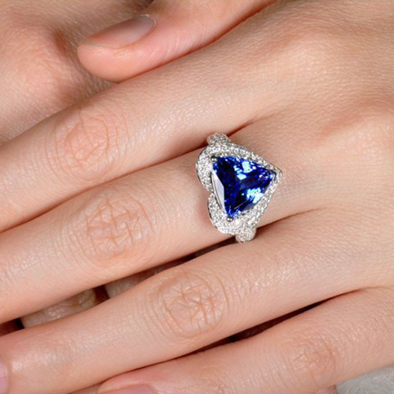 Real tanzanite engagement rings