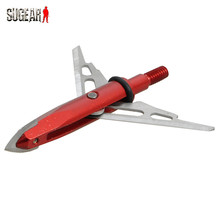 3pcs lot Hunting Caza 57mm 2 Blade Shooting Archery Arrowhead 100 Grain Military Steel Arrow Tip
