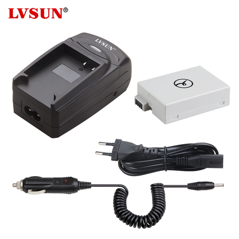 LVSUN LPE8 Batteries +Digital Camera Charger for Canon SX60 HS, SX50 HS