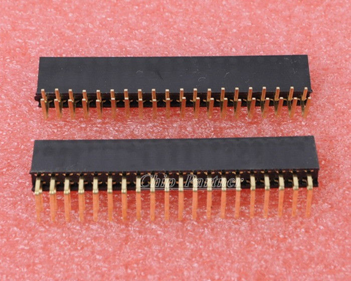 10PCS 2x20 Pin 2 54mm Double Row Right Angle Female Pin Header connectors