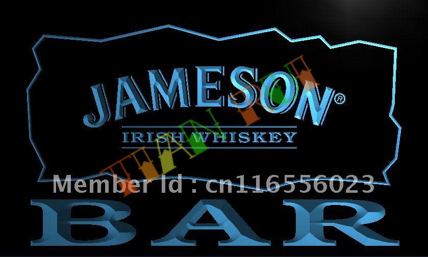 LA696 BAR Jameson Irish Whiskey LED Neon Light Sign-in