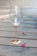 597ml wine glasses with rose gold stem