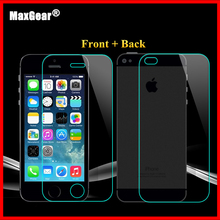 0.3mm 9H Front + Back Tempered Glass For iPhone 4/4s Rear Screen Protector Anti Shatter Film 2015 New Free Shiping