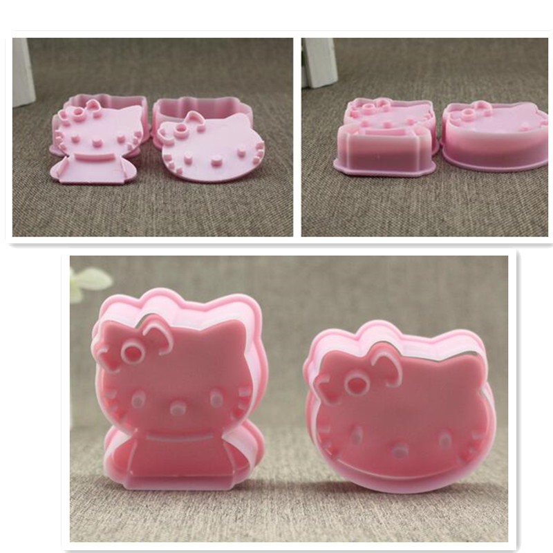 2pcs kitty cookie cutter 7 7