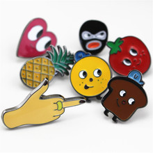 2016 Shirt Collar Badge brooch set Pin Lovely fruit cute cartoon Fruit Lapel Pin small cravat mini button Costumes Badge