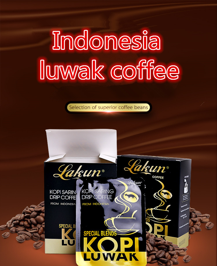 Free shipping lakun kopi luwak coffee tassimo coffee imported from Indonesia 10gx5pcs top quality