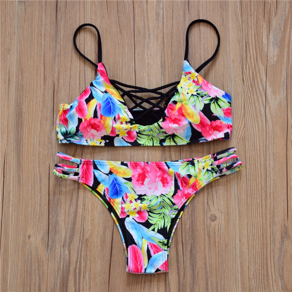 Summer Style Bikinis Set Sexy New Bandage Floral Print Sexy Women Push Up Swimsuit Stylish Summer Swimwear 2046 Summer Style Bikinis Set Sexy New Bandage Floral Print Sexy Women Push Up Swimsuit Stylish Summer Swimwear 2046