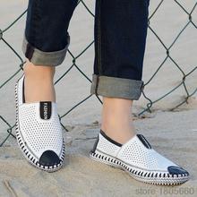 Free Shopping Fashion Cool Men Shoes Breathable Genuine Leather Men s Flats Low Casual Sneakers Spring