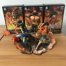 Banpresto Craneking DXF One Piece Figures Ace Luffy Sabo brotherhood Collectible Japan font b Anime b