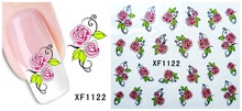 60Sheets XF1121 XF1180 Nail Art Water Tranfer Sticker Nails Beauty Wraps Foil Polish Decals Temporary Tattoos