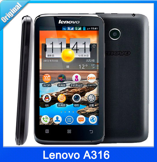 Original Lenovo A316 4 0 Inch MTK6572 Dual Core 1 3GHz Android Bluetooth GPS WiFi 3G