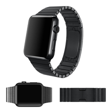 URVOI link bracelet for apple watch band 1:1 original butterfly clasp with stainless steel strap space black&silver 38mm/42mm