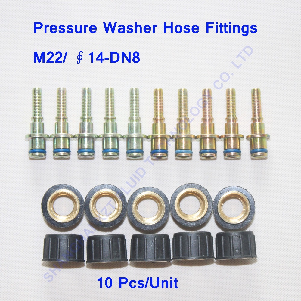 Buy XZT Pressure washer hose fittings M22 female/14