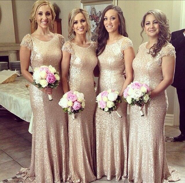 Bridesmaid dress gold