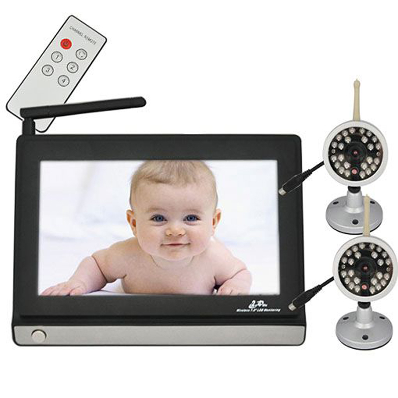Гаджет  DBPOWER Video Wireless Baby Monitor with 2.4GHz Wireless 7inch LCD Baba Eletronica Com Camera Noturna with Remote Control None Безопасность и защита