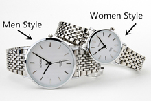 2015 Hot Sale New Fashion Ultra thin Stainless Steel Men Women Watches For Lover Design Elegant