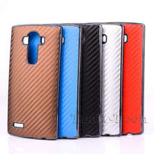 High Quality Carbon Fibre Leather Plated Hard Back Cover For LG G4 Case For LG G4