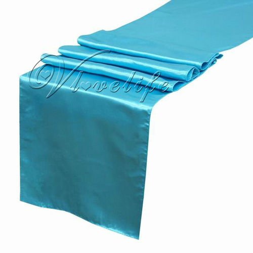 runner Decor.jpg shipping Free Turquoise  code promo Runner table Wedding 108 12 Table Satin x