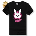 full cotton cute t shirt kawaii lovely Watch over character DVA rabbit logo t shirt DVA