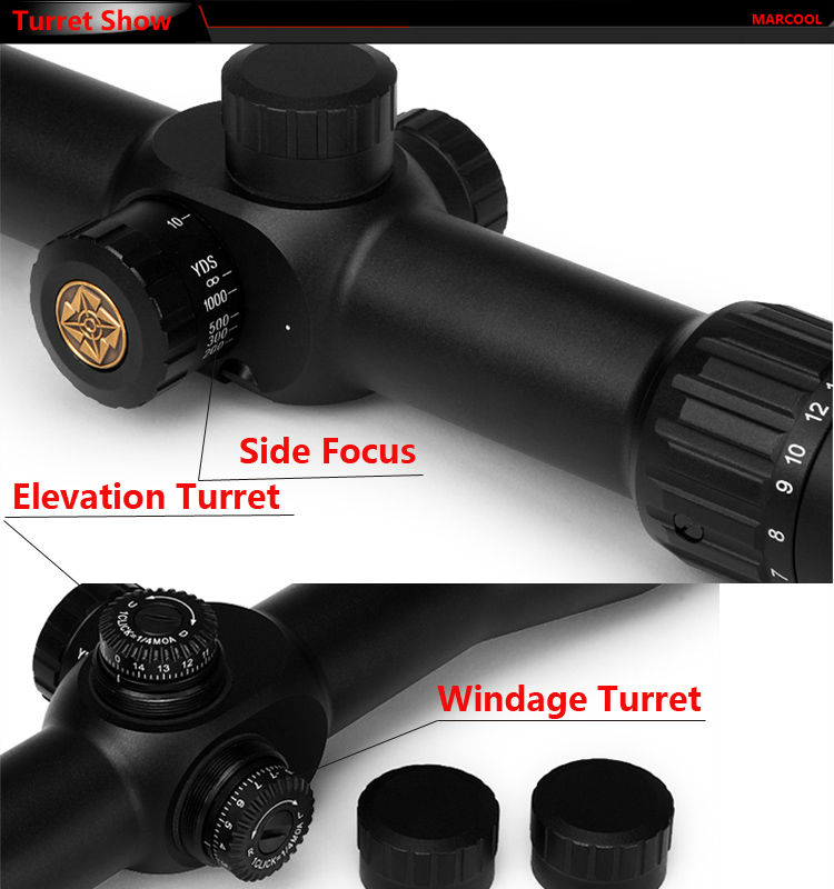 HY1311 MARCOOL 4-16X44SF FFP Rifle scope(10)