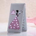 MAFAM D11 Flip Russian French Portuguese Arabic Dual SIM card women girls lady cute LED flashlight