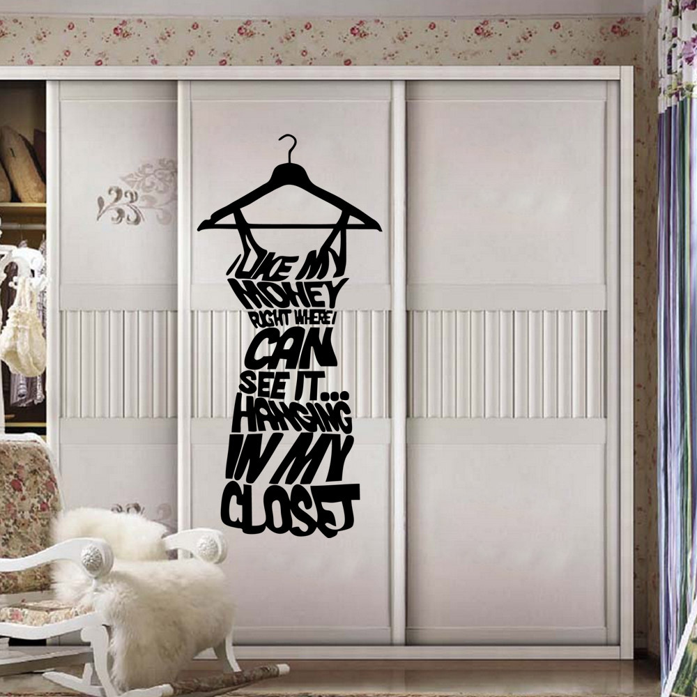 Life Is Too Short Fitting Room Wardrobe Home Decorations Mural Diy