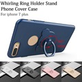 3D 360 Whirling Ring Holder Stand Phone Cases Cute Bear Slim Hard PC Cover Case For
