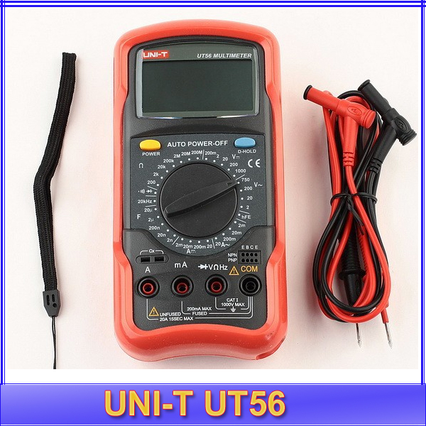 Купить UNI-t ut56 ЖК-цифровой мультиметр dc ac вольт ампер ом емкость ...