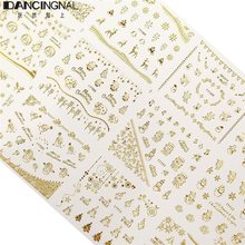 Fashion 1pc 3D Nail Art Stickers Christmas Pattern Film Popular Manicure Tips Decal DIY Decoration Beauty