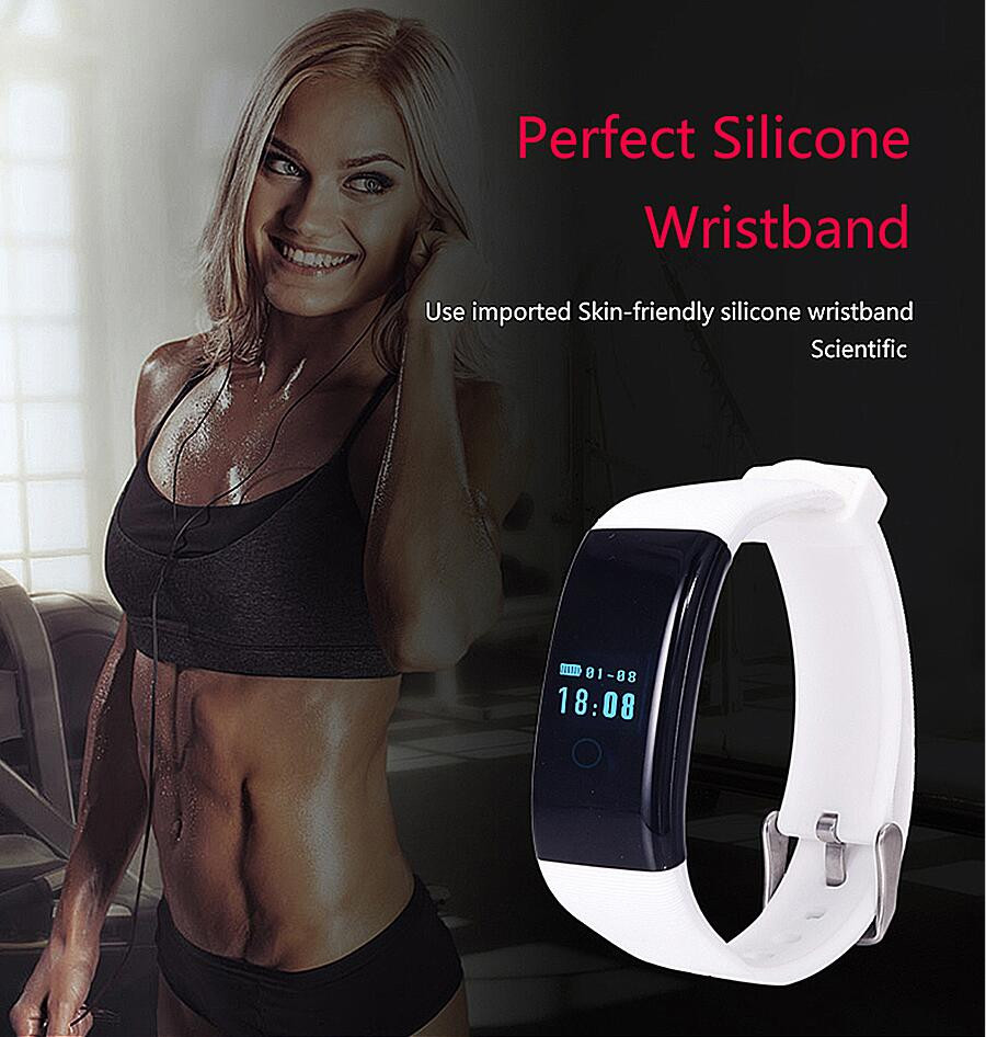 DFit IP68 Sports Smart Wristband Watch for Android IOS Heart Rate Tacker Fitness Smart Bracelet for iPhone Samsung Huawei Women