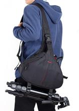 Black Diagonal DSLR SLR Digital Camera Bag Carry Case Shoulder Messenger For Nikon Sony Canon Free Shipping