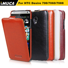 Genuine original brand IMUCA new 2014 mobile phone bags&cases PU Leather Case for HTC Desire 700 Flip Leather Cover Case