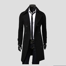 2013 Men Slim Designed Jacket Hot Stylish Woolen Jacket Double Breasted Trench Coat black,grey,camel long overcoat free ship
