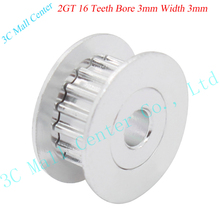 3D printer parts 2GT16 tooth 16 teeth bore 3mm synchronous wheel pulley H type passive idler pulley wheel Bearings wheel