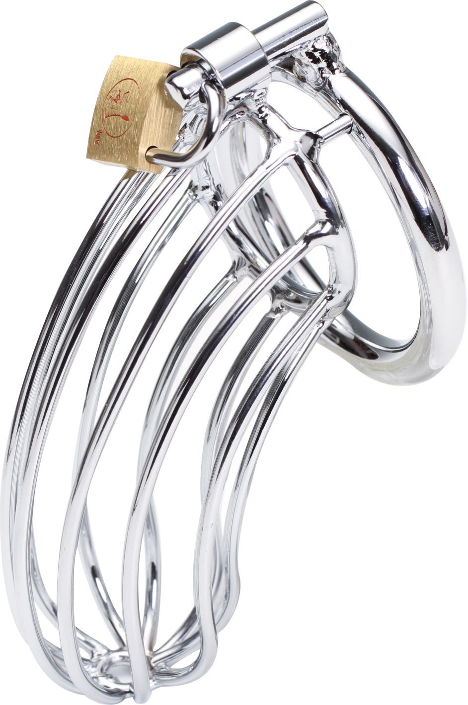 2015 New Sexy Male Chastity Cage Device Stainless Steel Penis Cock Cage Ring Toys for Man