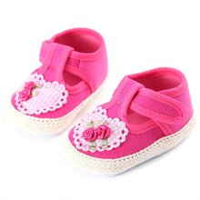 Fashion Baby Girls Shoes Plaid Heart Princess Shoes Infant Soft Sole Prewalkers 0-18M Free Shipping